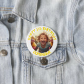 Kids Verjaardagsfoto Button met naam en leeftijd (In situ)