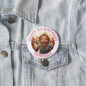 Kids Verjaardagsfoto Button met naam en leeftijd (In situ)