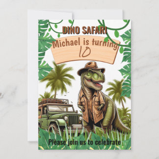 Kids verjaardagsuitnodiging: Dino Safari, QR-code Kaart