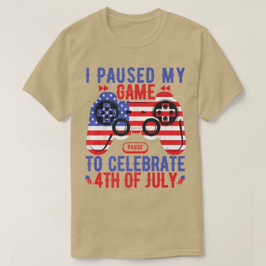 Kids Video Game 4th Of July Gamer American Flag To T-shirt (Design voorkant)
