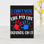 Kids Voting Shirt I Can't Vote Future Voters Girls Kaart (Gele Bloem)