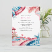 Kids’ Water Park Birthday Party Kaart (Staand voorkant)