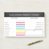 Kids Weekly Chores Notes (Op bureau)
