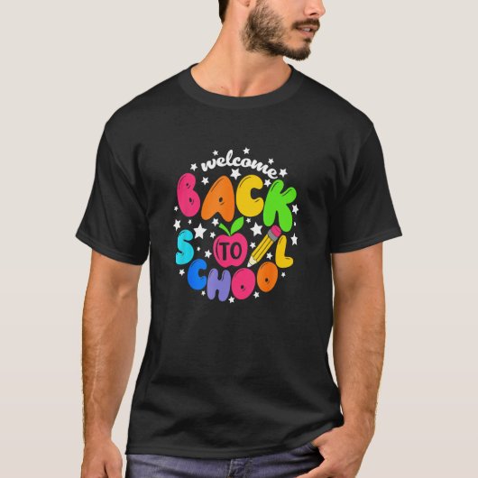 Kids Welcome Back To School First Day Of School Te T-shirt (Voorkant)
