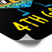 Kids Whats Poppin 4th Grade Heart Fidget Pop It Fi Poster (Hoek)