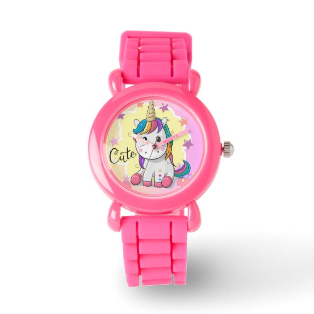 kids wristwatch unicorn design horloge (Voorkant)