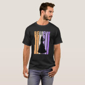 Kids Youth Retro Violin Believe Practice Plays The T-shirt (Voorkant volledig)