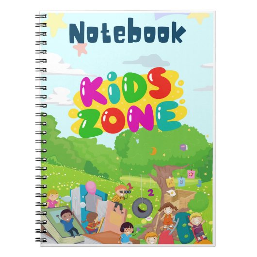 Kids Zone Cute Dino Notebook Notitieboek (Voorkant)