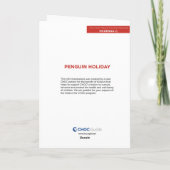 KidsArt voor CHOC - Penguin Holiday Bedankkaart (Achterkant)