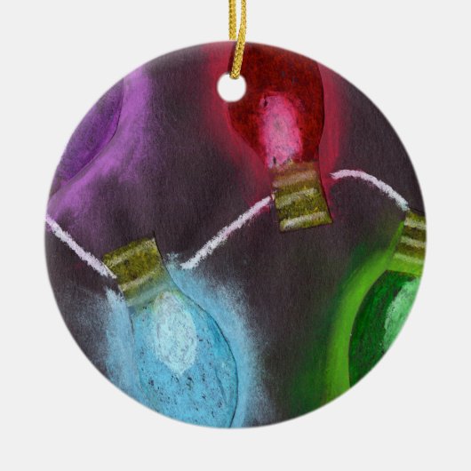 KidsArt voor CHOC - Shine Bright Christmas Lights Keramisch Ornament (Voorkant)