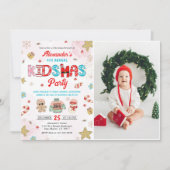Kidsmas Winter Kerstfeest Foto Kaart (Voorkant)