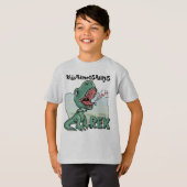 KidsNameOSAURUS Rex geeft met de naam van uw kind  T-shirt (Voorkant volledig)