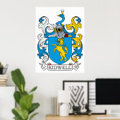 Kidwell Family Crest Poster (Thuiskantoor)