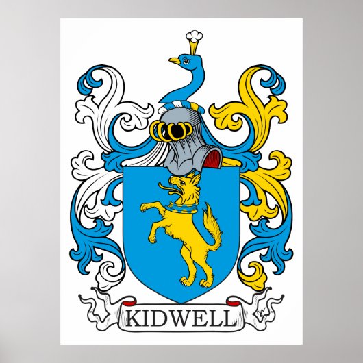Kidwell Family Crest Poster (Voorkant)