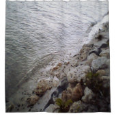 Kiebels op het strand douchegordijn (Voorkant)