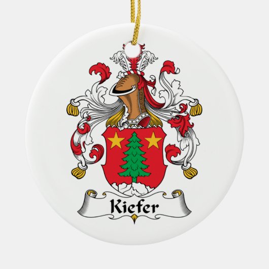 Kiefer Family Crest Keramisch Ornament (Voorkant)