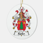 Kiefer Family Crest Keramisch Ornament (Links)