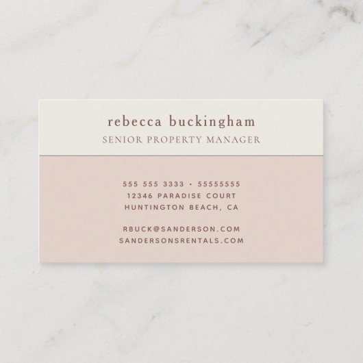 Kiehuis Vacature Huur Visitekaartje (Achterkant)