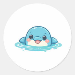 Kiekeboe Dolfijn Ronde Sticker