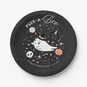 Kiekeboe Halloween Meisje Baby Shower Papieren Bor Bordje