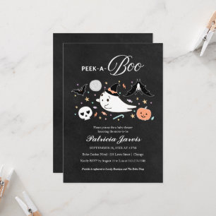 Kiekeboe Halloween Meisje Baby Shower Uitnodiging