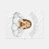 Kiekeboe Jezus Fleece Deken (Voorkant (Horizontaal))