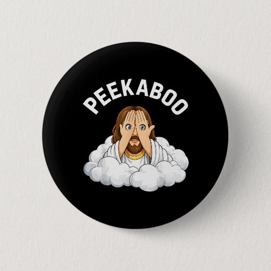 Kiekeboe Jezus Ronde Button 5,7 Cm (Voorkant)