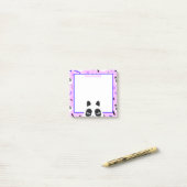 Kiekeboe Paarse Panda Beer Post-it® Notes (Op bureau)