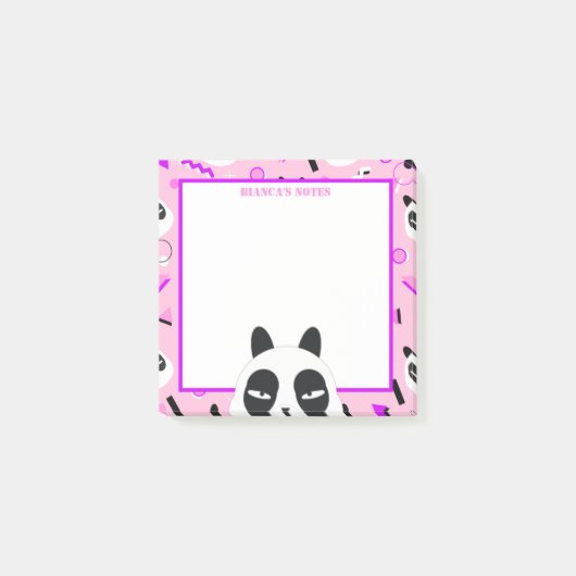 Kiekeboe Roze Panda Beer Post-it® Notes (Voorkant)