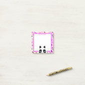 Kiekeboe Roze Panda Beer Post-it® Notes (Op bureau)