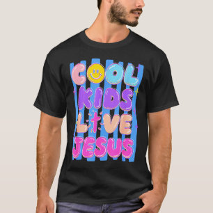 Kiekeboeërieke kids houden van Jezus strepen chris T-shirt