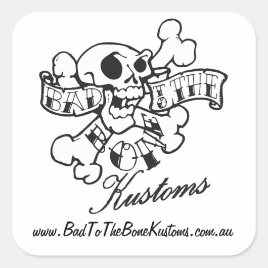 Kiekenblad Vierkante Sticker (Voorkant)