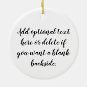 Kiekenblokjes aangepaste fotoversiering - kerstcad keramisch ornament (Achterkant)