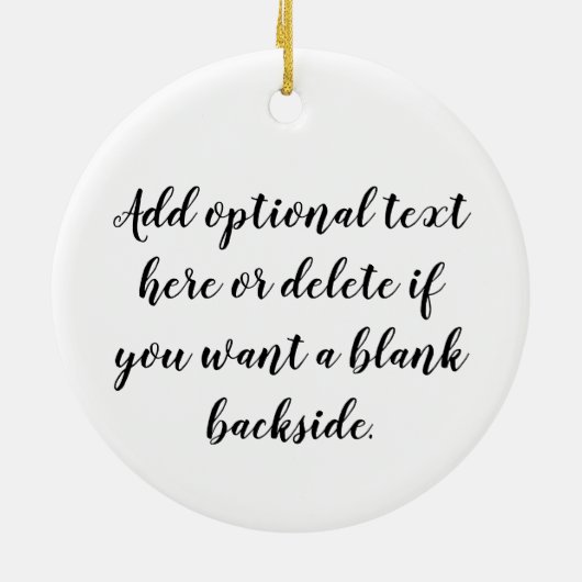 Kiekenblokjes aangepaste fotoversiering - kerstcad keramisch ornament (Achterkant)