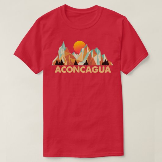 Kiekengeschenk voor Aconcagua-bergbeklimming T-shirt (Design voorkant)