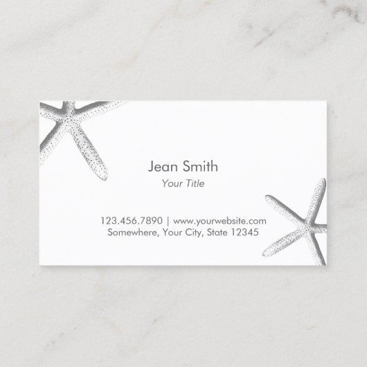 Kiekenthema Seashells Stijlvol Mint Green Visitekaartje (Achterkant)