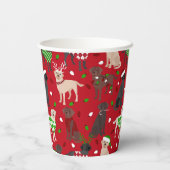 Kiekopjes voor kerstlabradors papieren bekers (Achterkant)