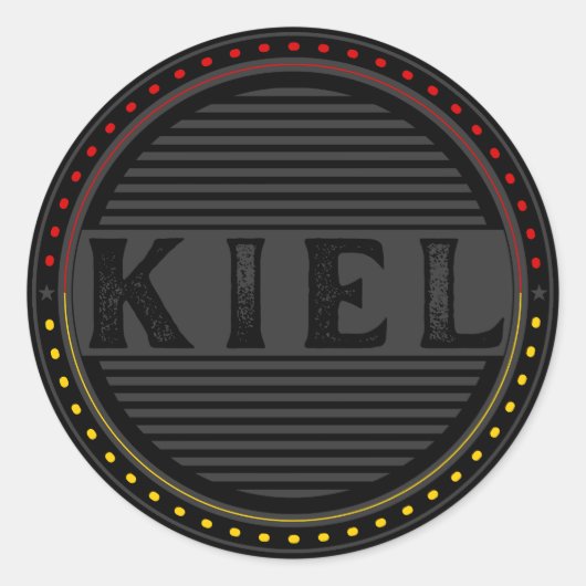 Kiel City Pride Emblem – German Identity Ronde Sticker (Voorkant)
