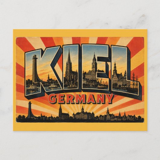 Kiel Duitsland Baltische havenstad Briefkaart (Voorkant)