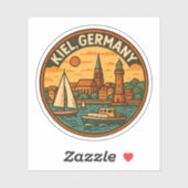 Kiel Duitsland Kustkunst Sticker (Vel)