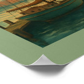Kiel Duitsland Stad Kunst Poster (Hoek)