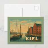 Kiel Germany City Art Briefkaart (Voorkant / Achterkant)