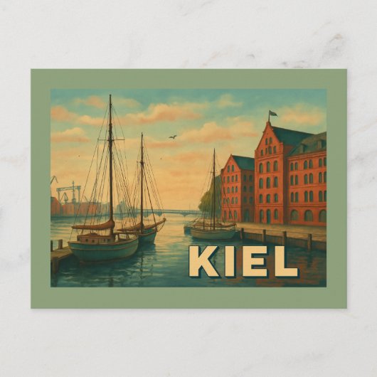 Kiel Germany City Art Briefkaart (Voorkant)
