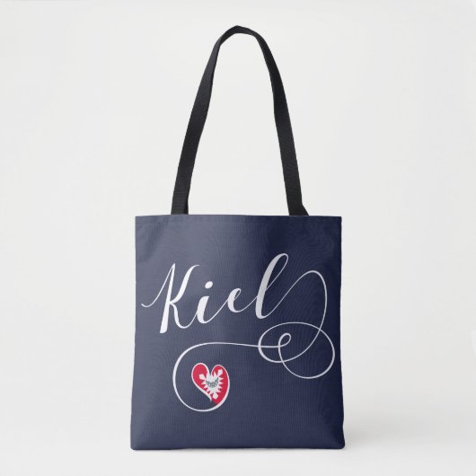 Kiel Heart Grocery Bag, Duitsland Tote Bag (Voorkant)