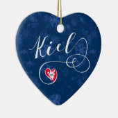 Kiel Heart, kerstboomversiering, Duitsland Keramisch Ornament (Rechts)