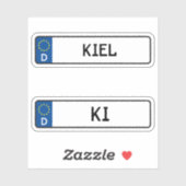 Kiel kennzeichen, Duits Bord rijbewijs Sticker (Vel)