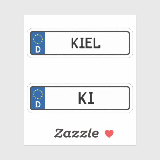 Kiel kennzeichen, Duits Bord rijbewijs Sticker (Vel)