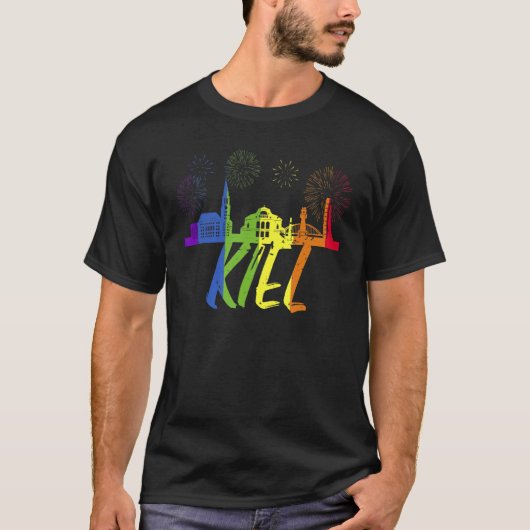 Kiel Pride Skyline Pride Parade Kiel T-shirt (Voorkant)