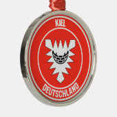Kiel Round Emblem Metalen Ornament (Rechts)