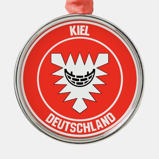 Kiel Round Emblem Metalen Ornament (Voorkant)